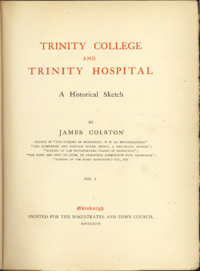 Trinity College and Trinity Hospital: A historical sketch