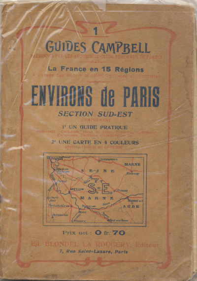 Environs de Paris (Section Sud-Est) No 1 in Guides Campbell Series