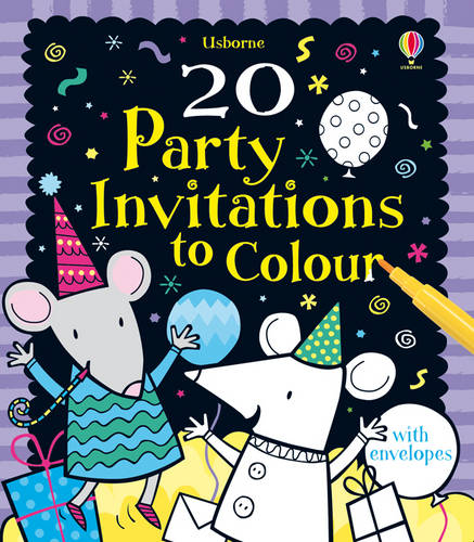 20 Party Invitations to Colour (Usborne Cards to Colour)