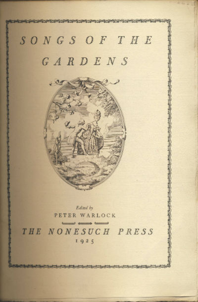 Songs of the Gardens 1ST Edition Limited